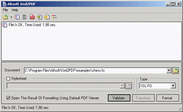 Xml2PDF Screenshot